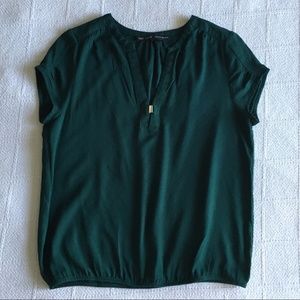 Green Zara blouse with Gold Clasp