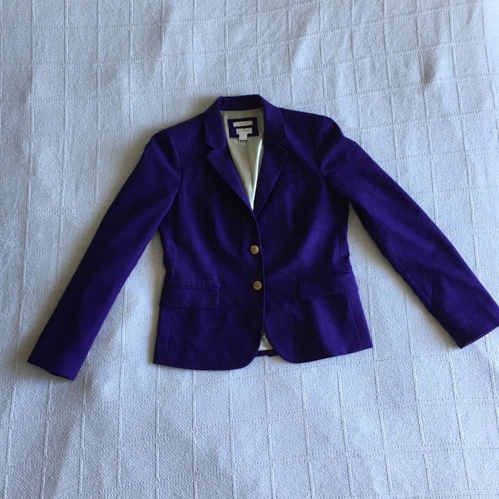 J.Crew Factory Purple Schoolboy Blazer