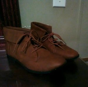 Oxfords/booties. Masculine with a feminine feel