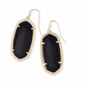 Kendra Scott Elle Gold Earrings In Black