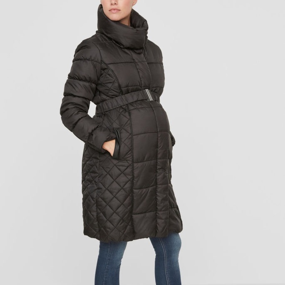 Mamalicious Black Maternity Coat - SZ Med