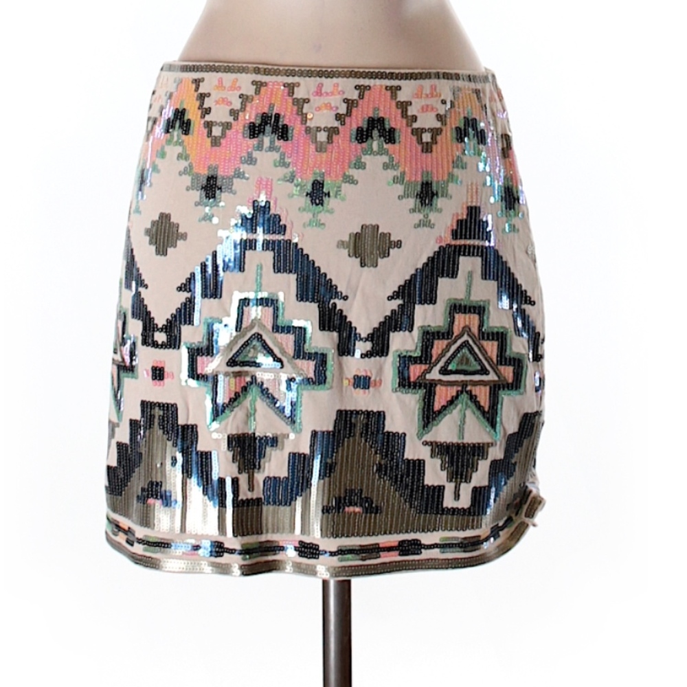 Express Patterned Sequin skirt