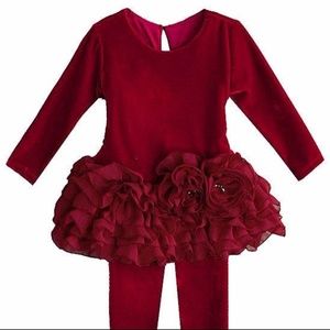 Isobella & Chloe Red Velvet Infant-Toddlers, Lesli