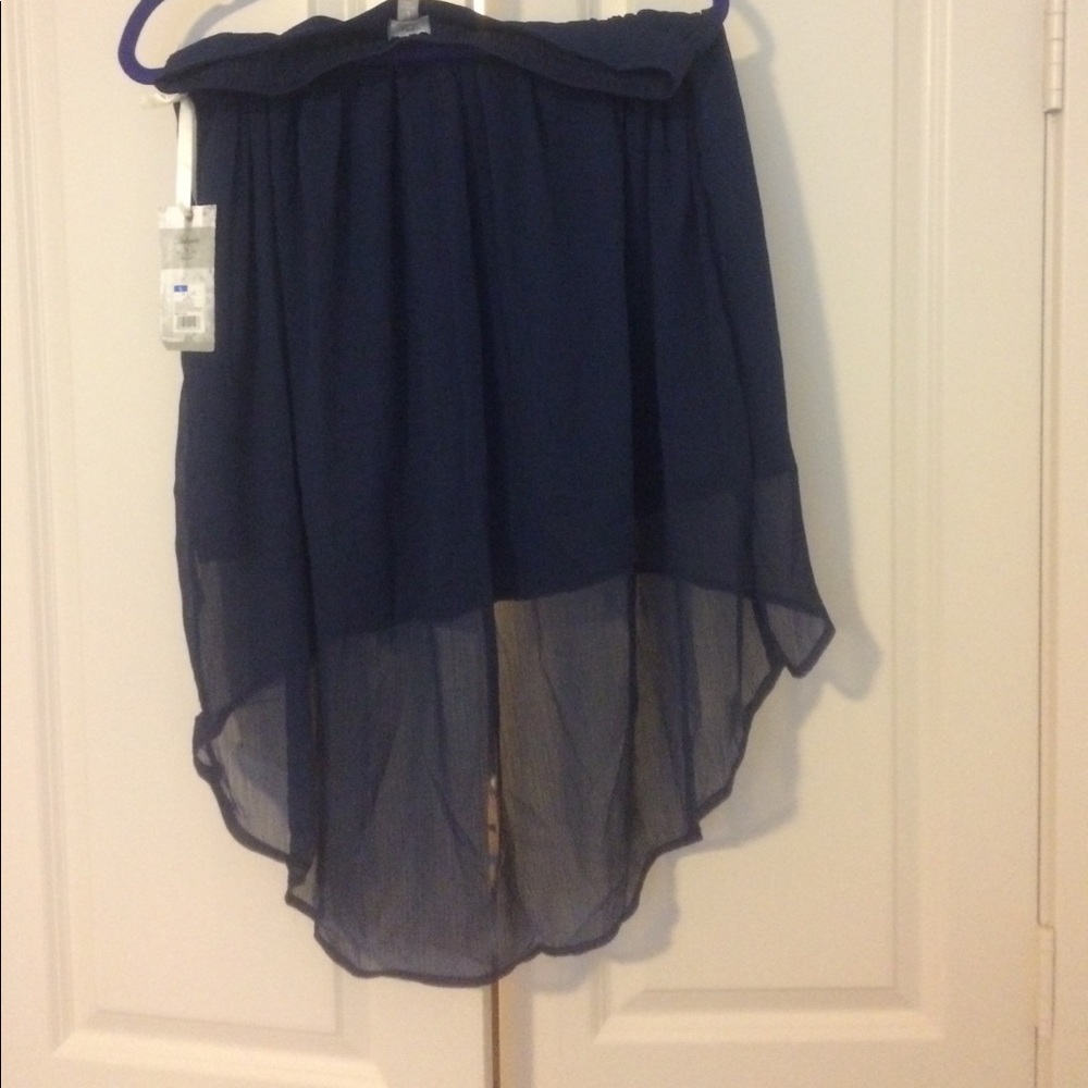 Converse navy blue high low skirt