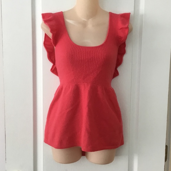 Free People Tops - Free People Salmon Angora Sweater Top