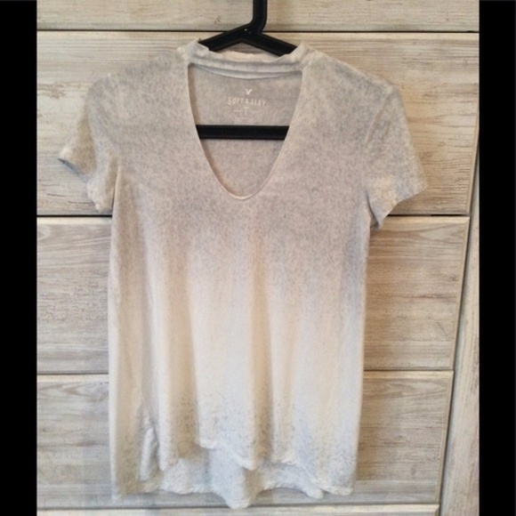 American Eagle Outfitters Tops - American Eagle Soft and Sexy Choker Collar Tee