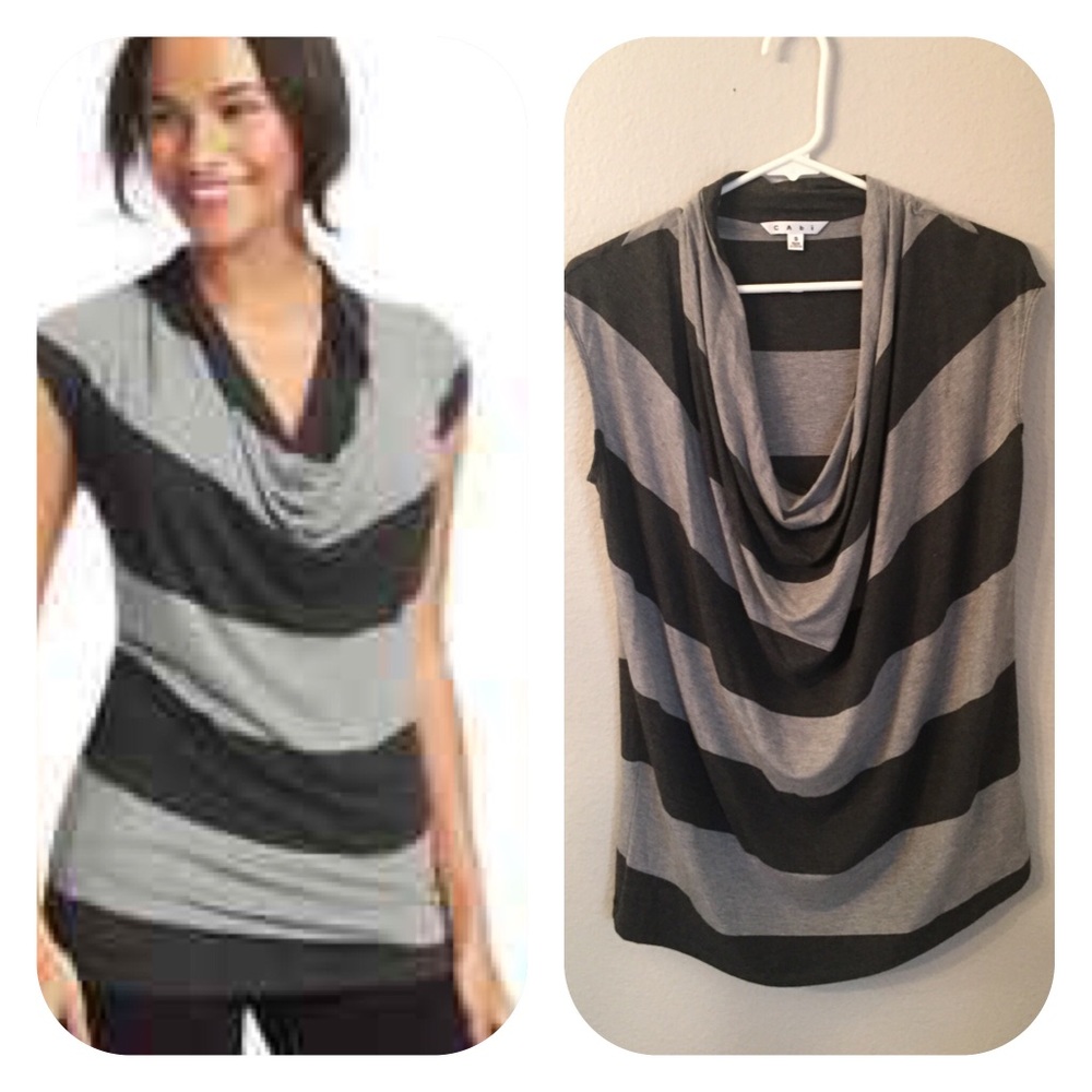 Wide stripe cowl neck style 620