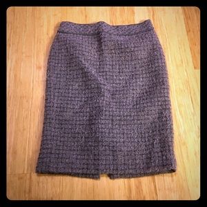 J. Crew No.2 Pencil Skirt In Tweed Metallic-sz00 J. Crew No.2 Pencil Skirt In Tweed Metallic-sz00