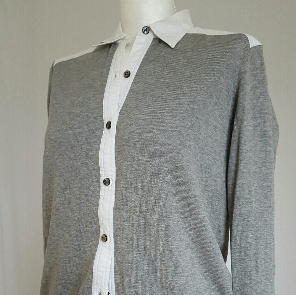 Marc by Marc Jacobs gray white cardigan xs