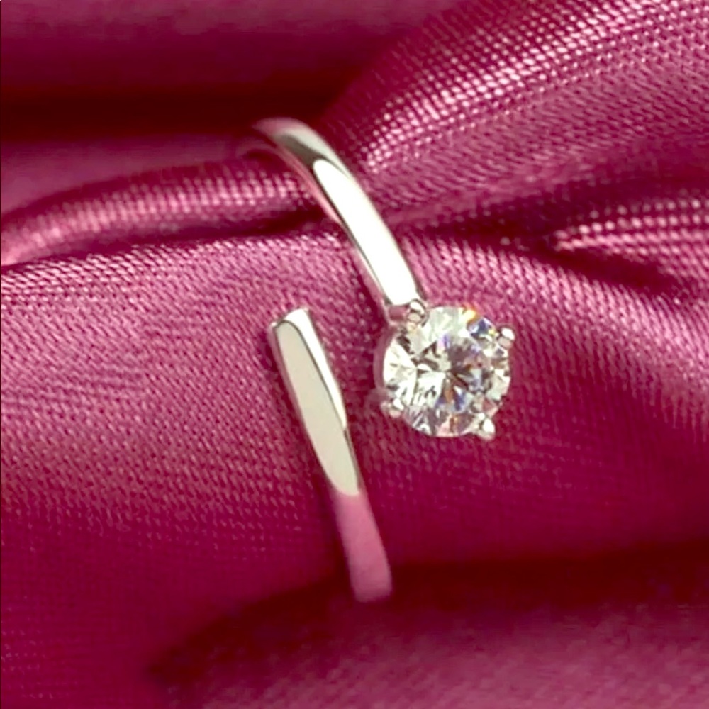 Bypass Adjustable CZ Ring