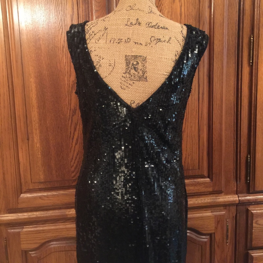 Marina Black Sequined Dress - Picture 3 of 5