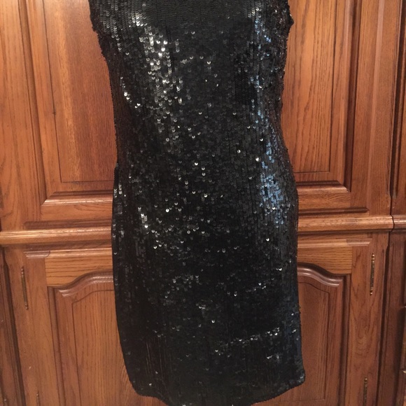Marina Black Sequined Dress - Picture 2 of 5