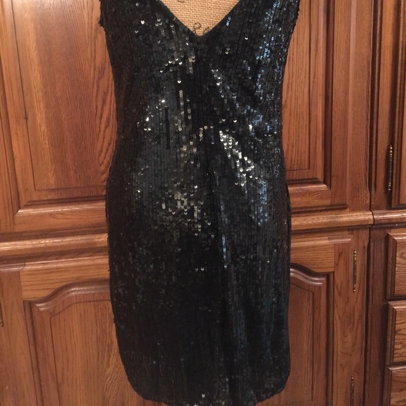 Marina Black Sequined Dress - Picture 4 of 5