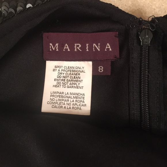 Marina Black Sequined Dress - Picture 5 of 5