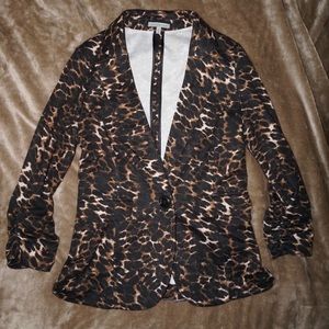 Animal print blazer