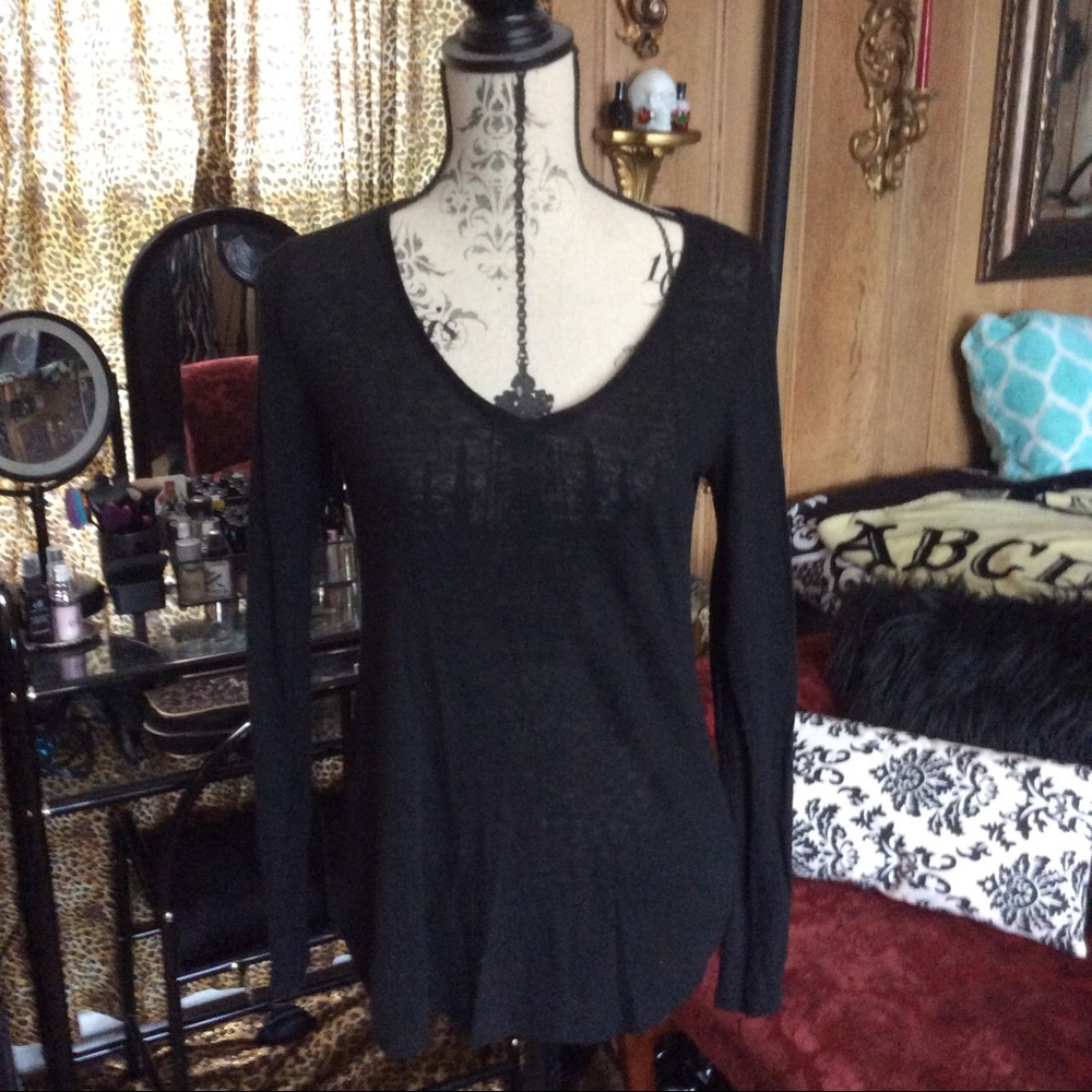 Long Sleeve Semi Sheer Top