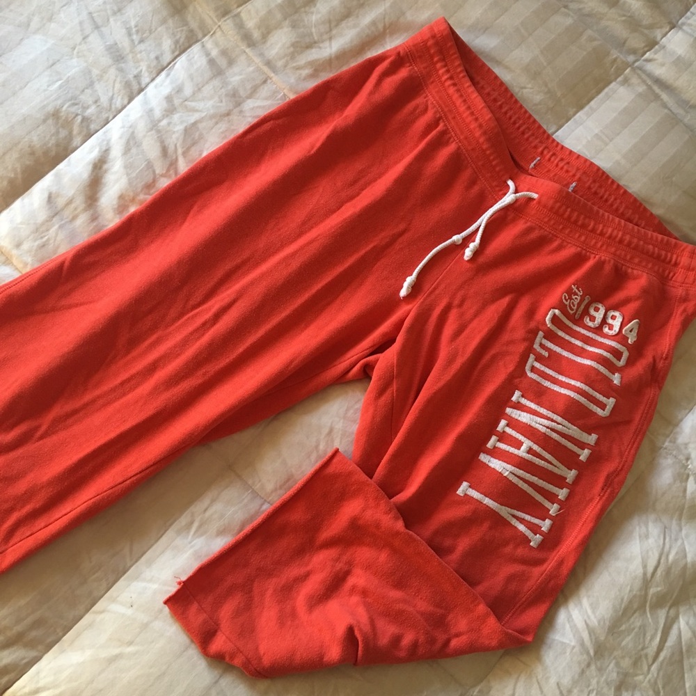 Orange Old Navy Capri Joggers