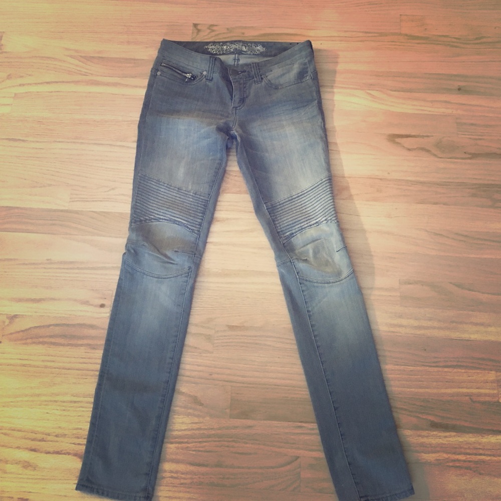 Express moto skinny jeans