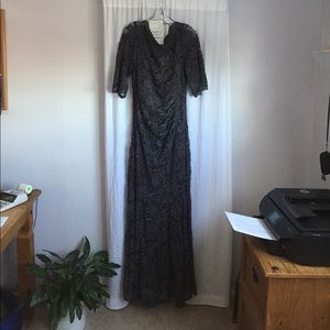Special occasion  charcoal gray dress, size 16