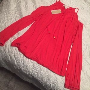2 shirts, 1 price! Michael Kors peep shoulder