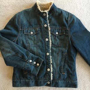 GAP shearling lined jean jacket