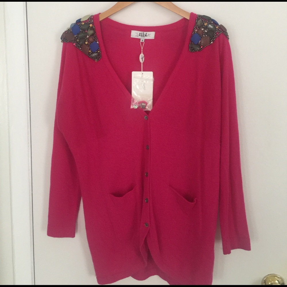 SOLD>>Tibi jeweled cardigan
