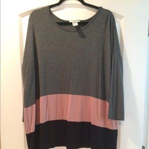 Eloges color block tunic dress