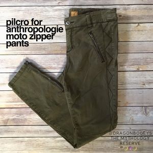 Pilcro for Anthropologie Moto Zipper Cropped Pants Pilcro for Anthropologie Moto Zipper Cropped Pants