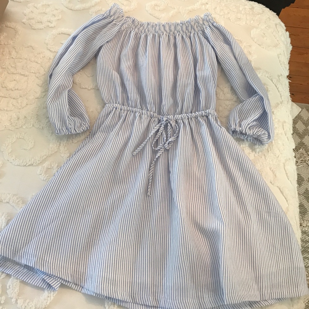 Blue striped dress