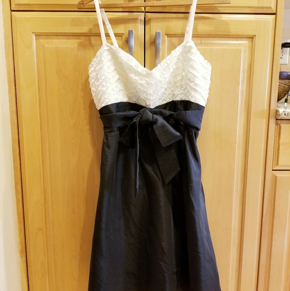 Black and white cocktail dress