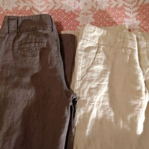 ❤️2 pair wide leg linen pants