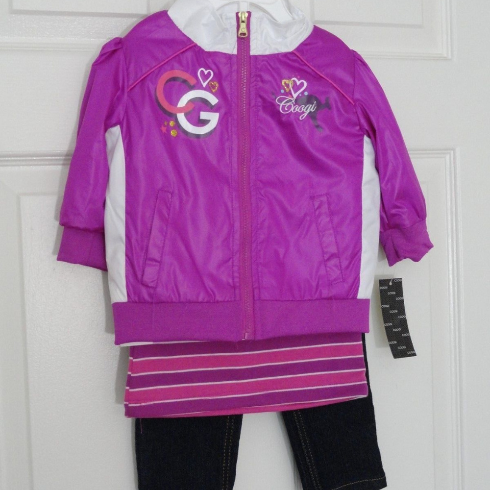 GIRL'S COOGI 3 PIECE OUTFIT SIZE 12M