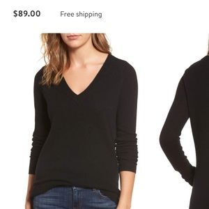 Cashmere V Neck Sweater size large. Tags on/new