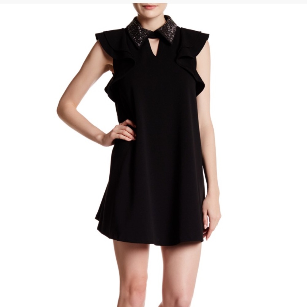 GRACIA Crystal Jeweled collar dress