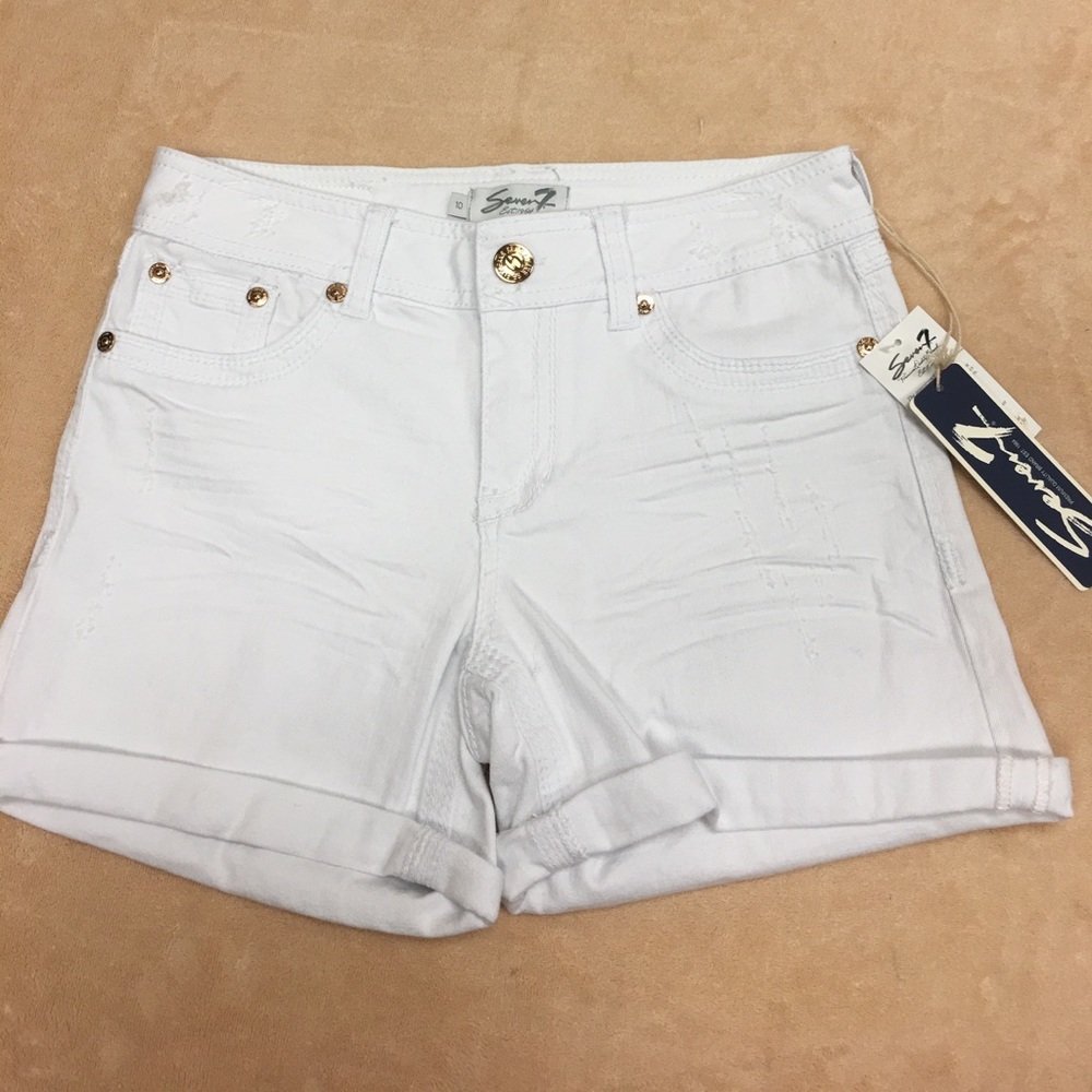 White Denim Shorts