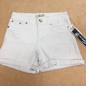 White Denim Shorts