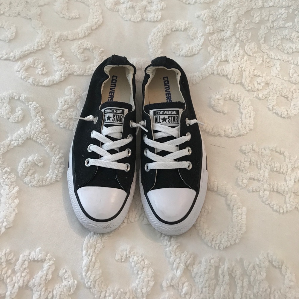 Black converse scrunch back