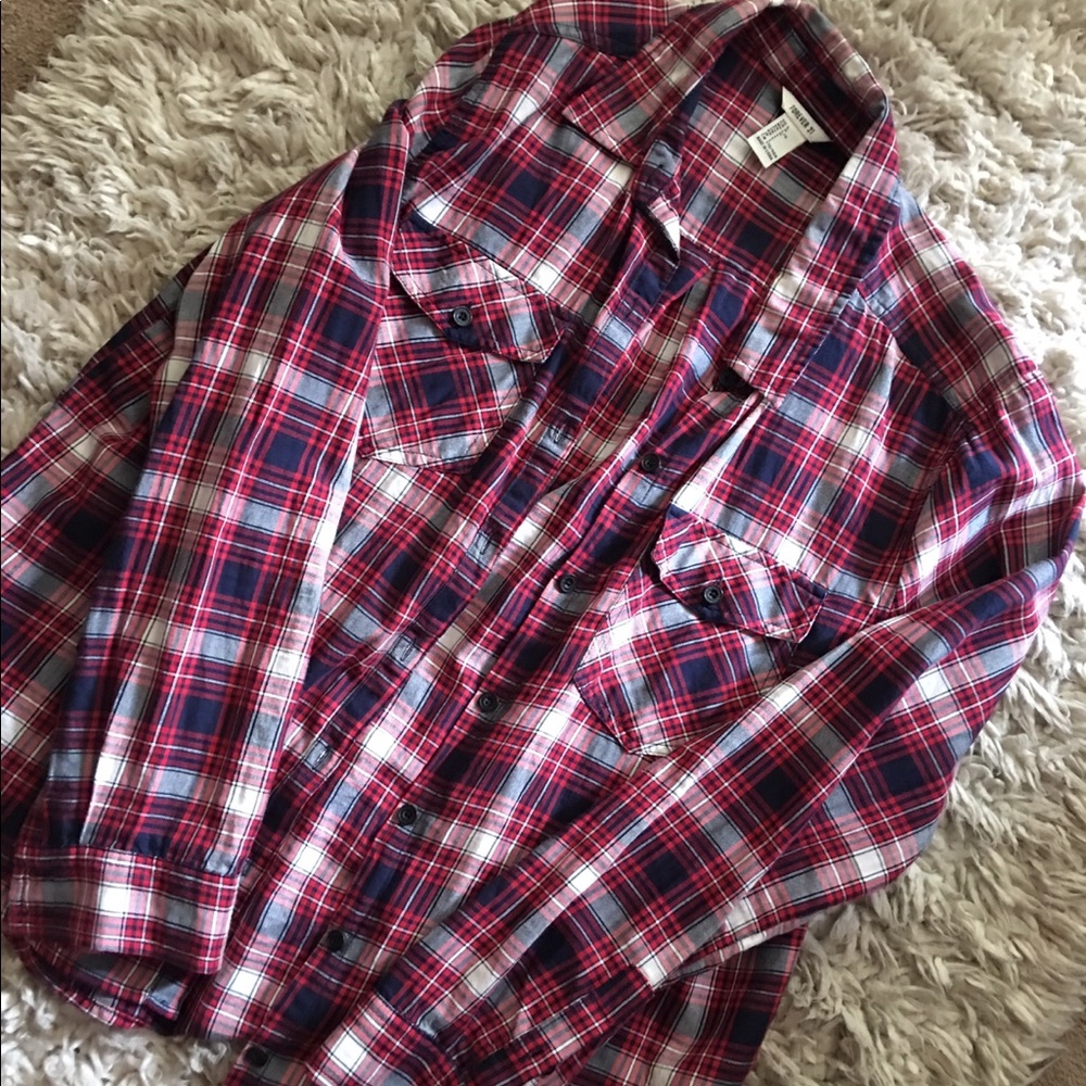 Red Plaid Flannel Shirt