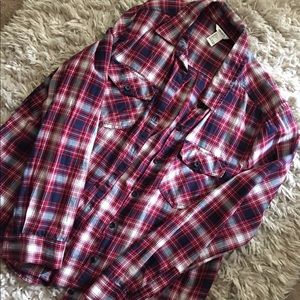 Red Plaid Flannel Shirt