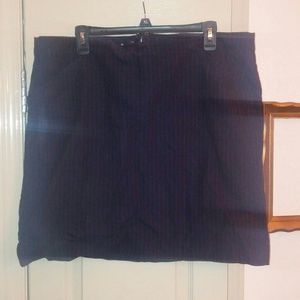 Gap navy pinstripe pencil skirt 18
