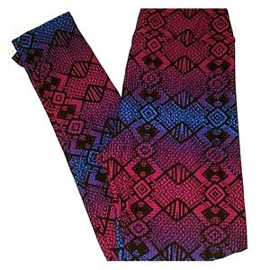 LuLaRoe OS Leggings Fuschia Blue Purple Mermaid