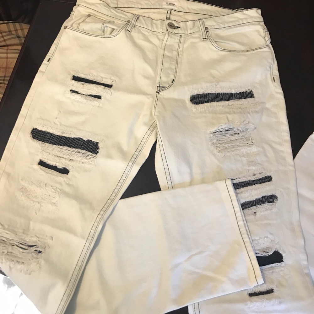 HUDSON Men White Jeans