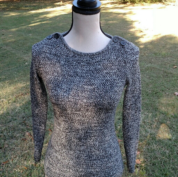 Ann Taylor Loft Gray/Black XSP Boatneck LS Sweater - Picture 3 of 7