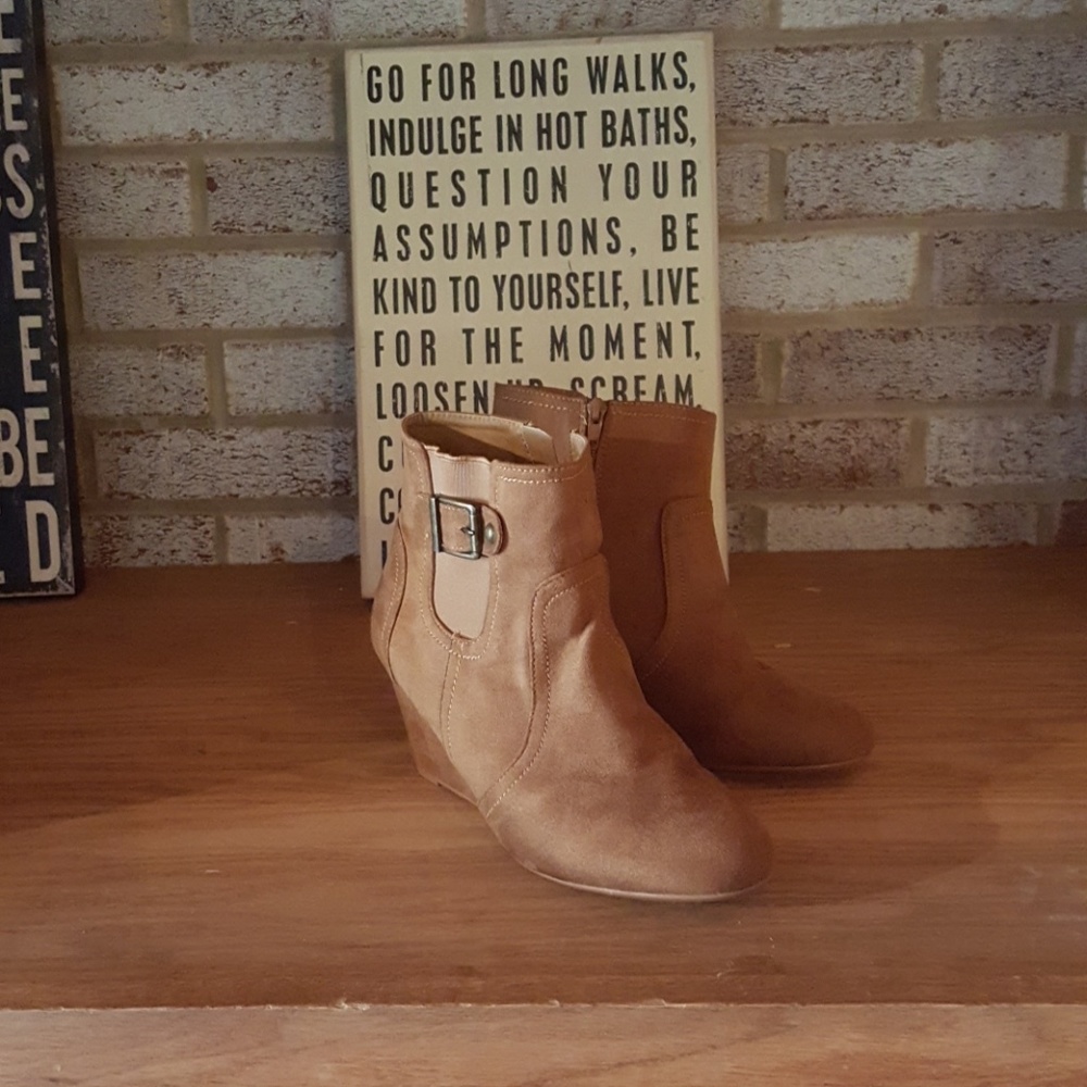Suede look booties
