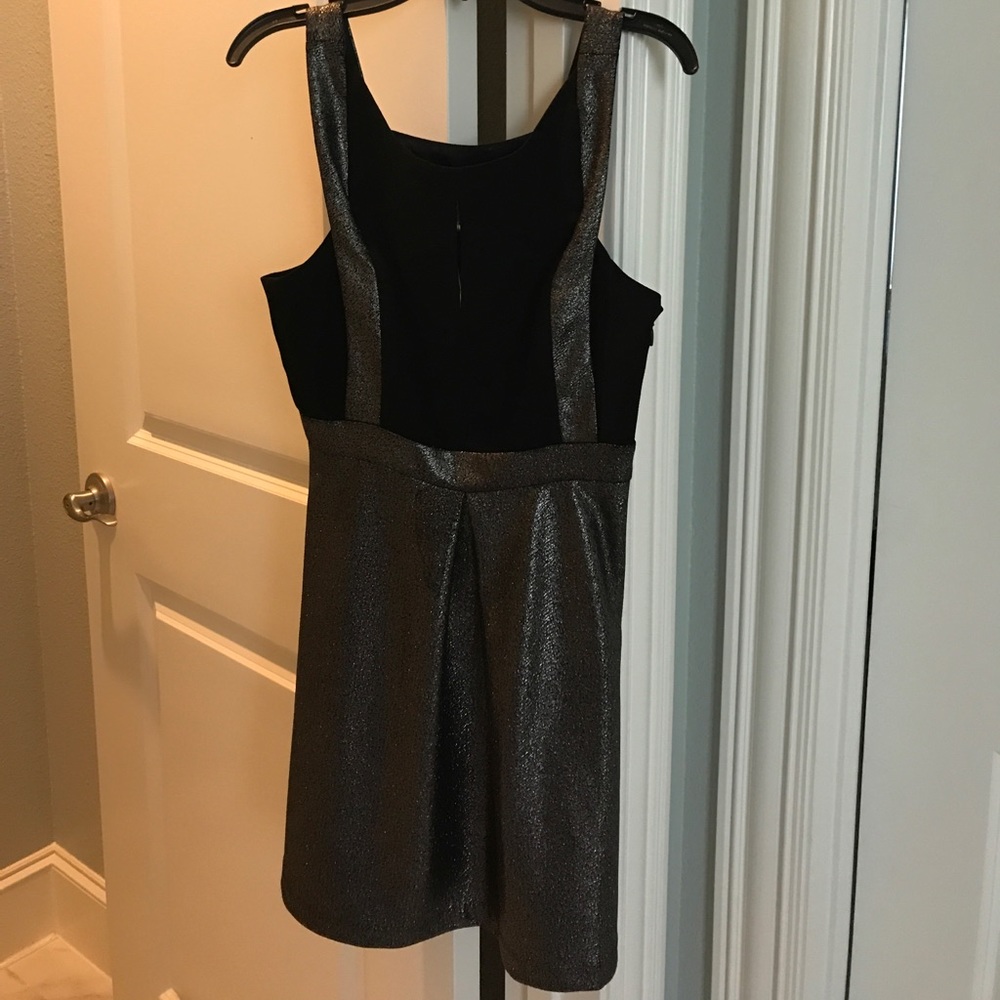 BCBGeneration gunmtlc comb dress