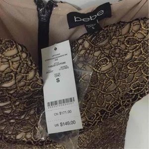 Gold Bebe dress NWT