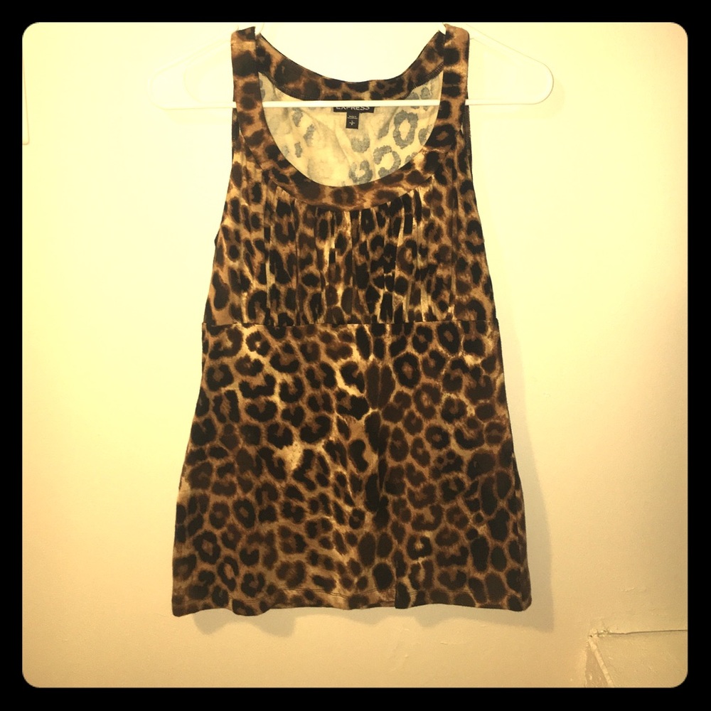 Express leopard print tank top