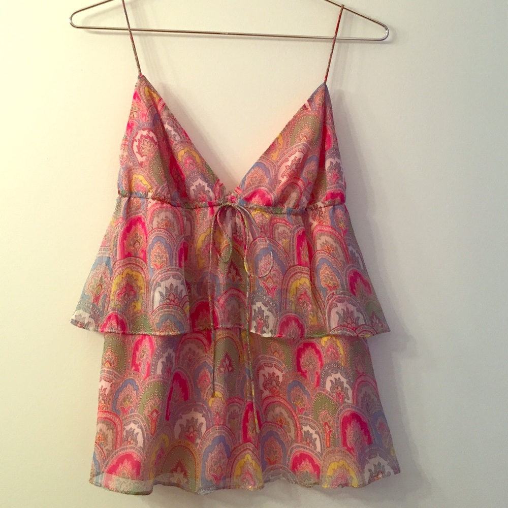 Jcrew 100% Silk Paisley Camisole Top