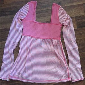 Pink Hollister long sleeve shirt