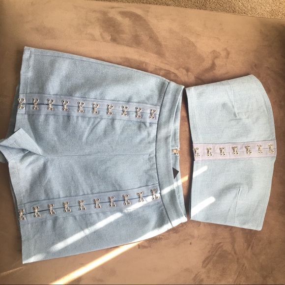 Denim short set - Picture 1 of 5